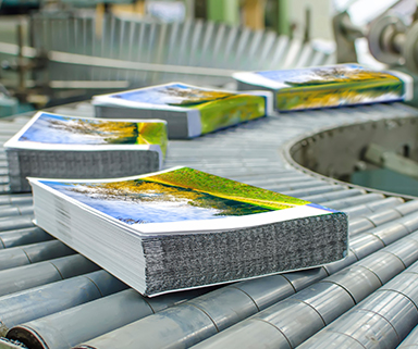 Stack Of Paper With Commercial Printing Ready For Distribution