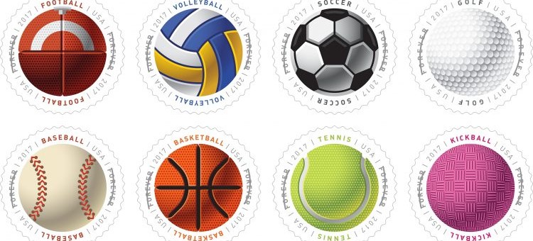 Coating On Forever Stamps Mimics The Textures Of Real Sports Balls Midland Paper